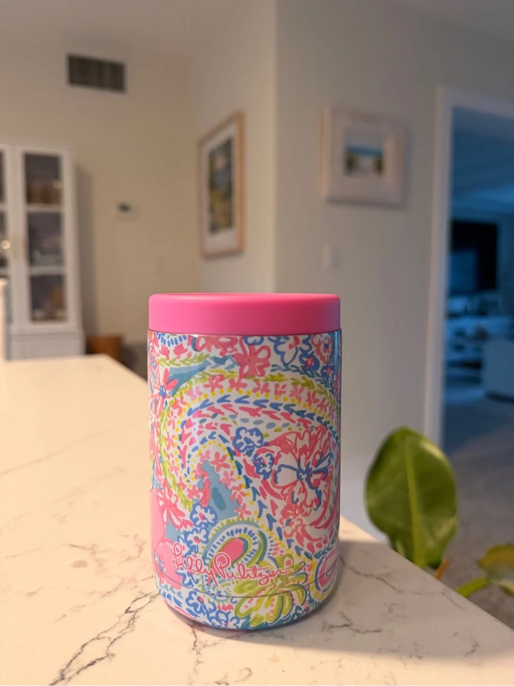 Lilly Pulitzer Pink Paisley Pattern Insulated Can Holder